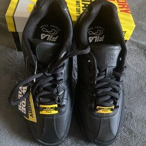 Fila Woman’s Black Slip Resistant Shoes